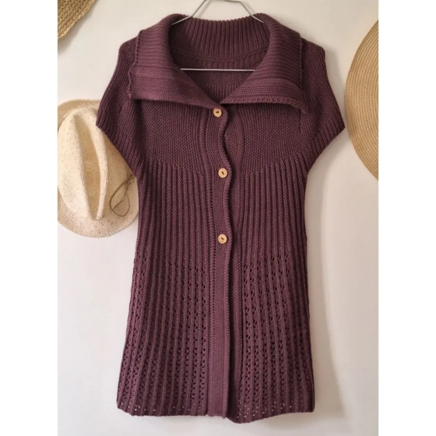 بلوز بافت بنفش نو