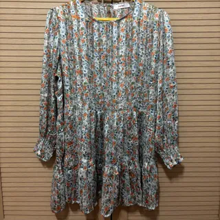 پیراهن حریر گل گلی