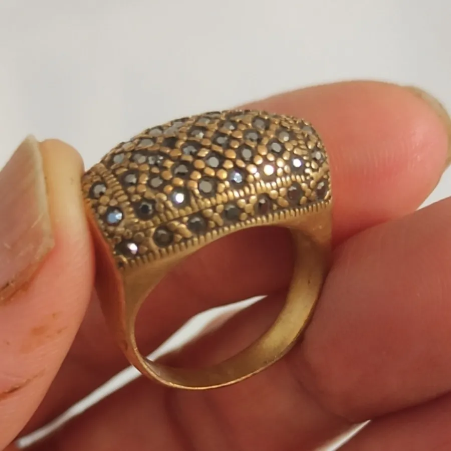 انگشتربرنجی پرنگین کپی طل