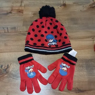 ست کلاه دستکش بافت دختران