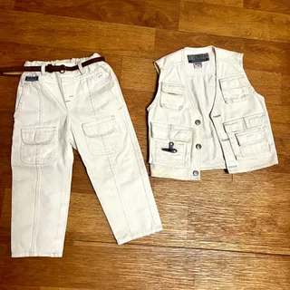 جلیقه شلوار جین