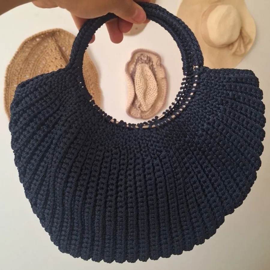 کیف دستبافت مکرومه بافی