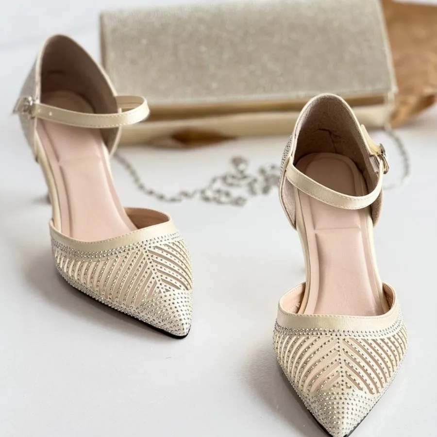 کفش مجلسی توری پاشنه 5