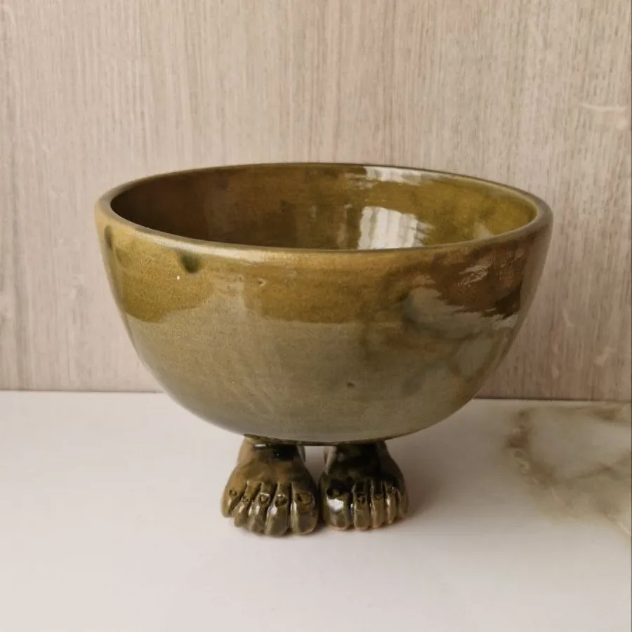 کاسه سفالی دست ساز