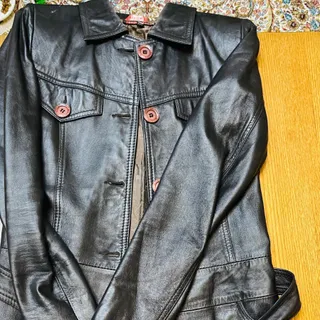 پالتو نوین چرم قهوه ایی