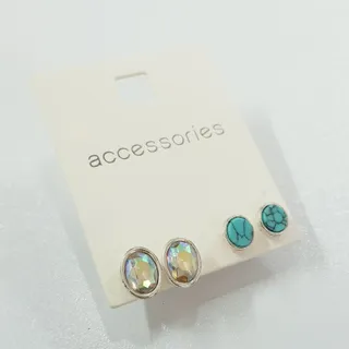 پک گوشواره گلگوش نقره ای