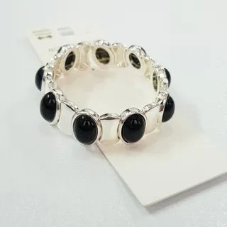 دستبند نقره ای کشی