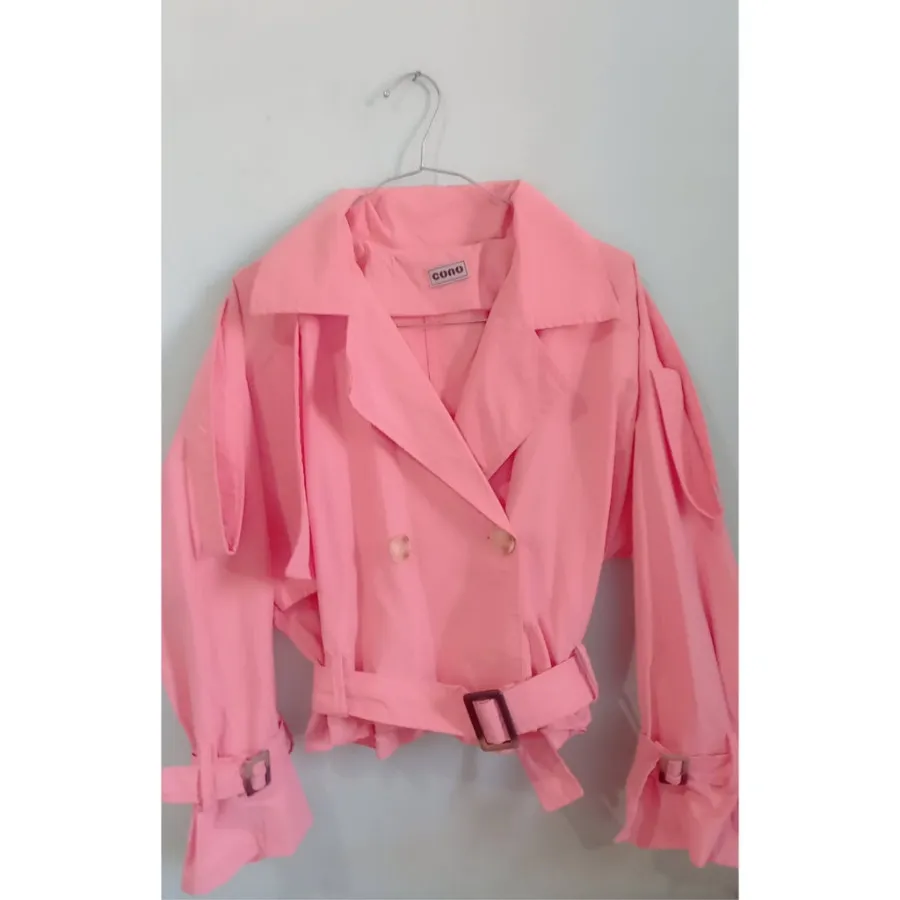 ترنچ کت پاییزه کتان