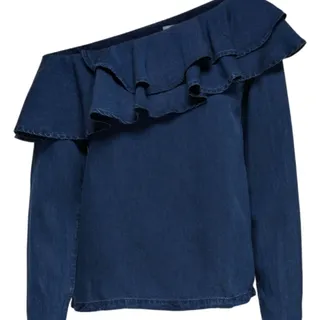 شومیز جین یقه قایقی