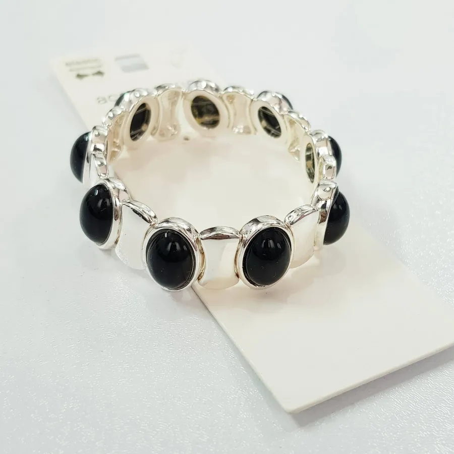 دستبند بنگل کشی نقره ای