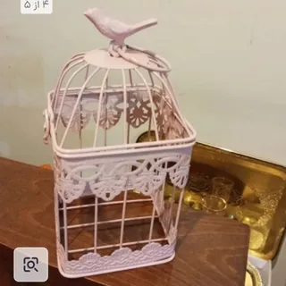 قفس و شمعدان دکوری پرنده