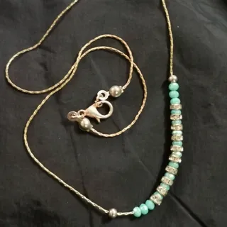 گردنبند فیروزه ای و..