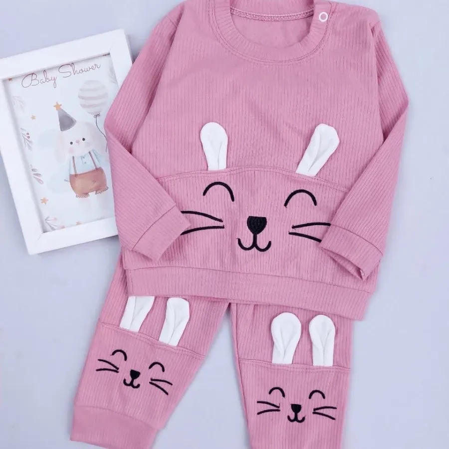 بلوز شلوار صورتی خرگوش گو