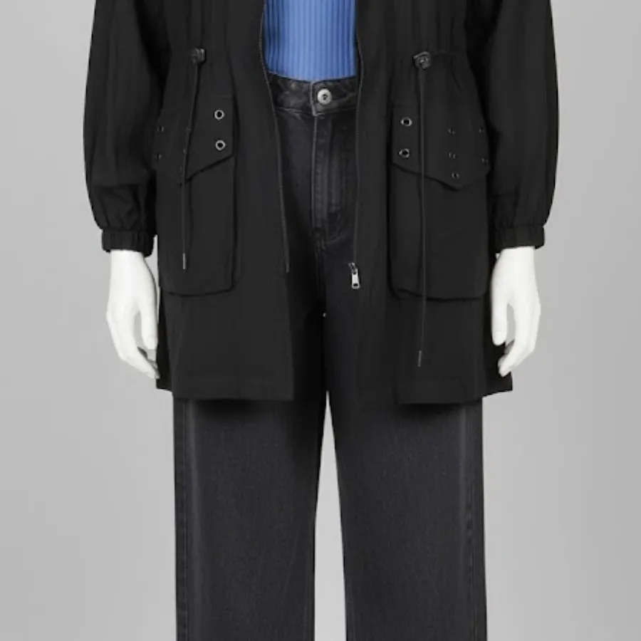 شلوار نیم بگ ذغالی