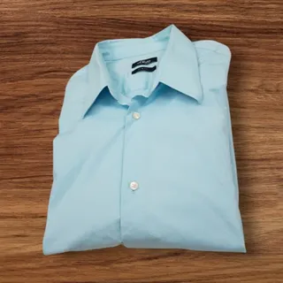 پیراهن آبی پارچه پوپلین