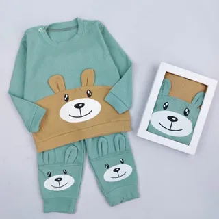 بلوز شلوار دورنگ خرس گوشد