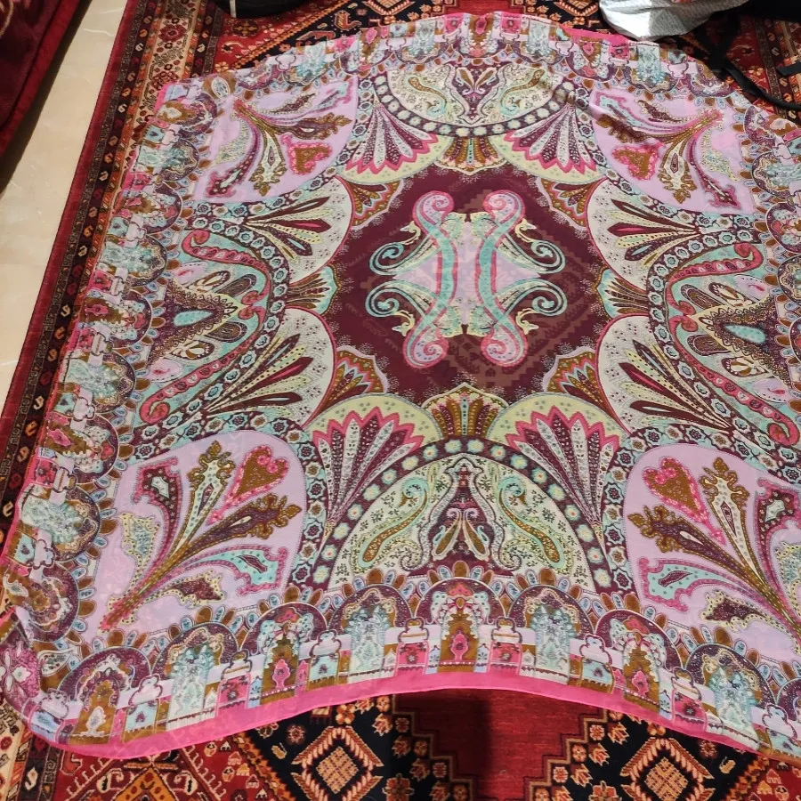 روسری حریر ابریشمی بزرگ