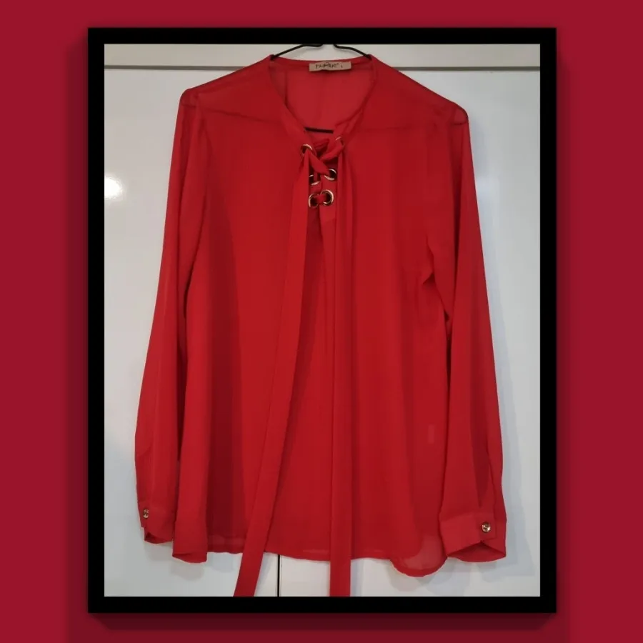 بلوز قرمز حریر یلدایی