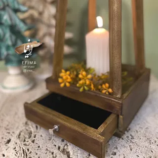 فانوس چوبی کشودار