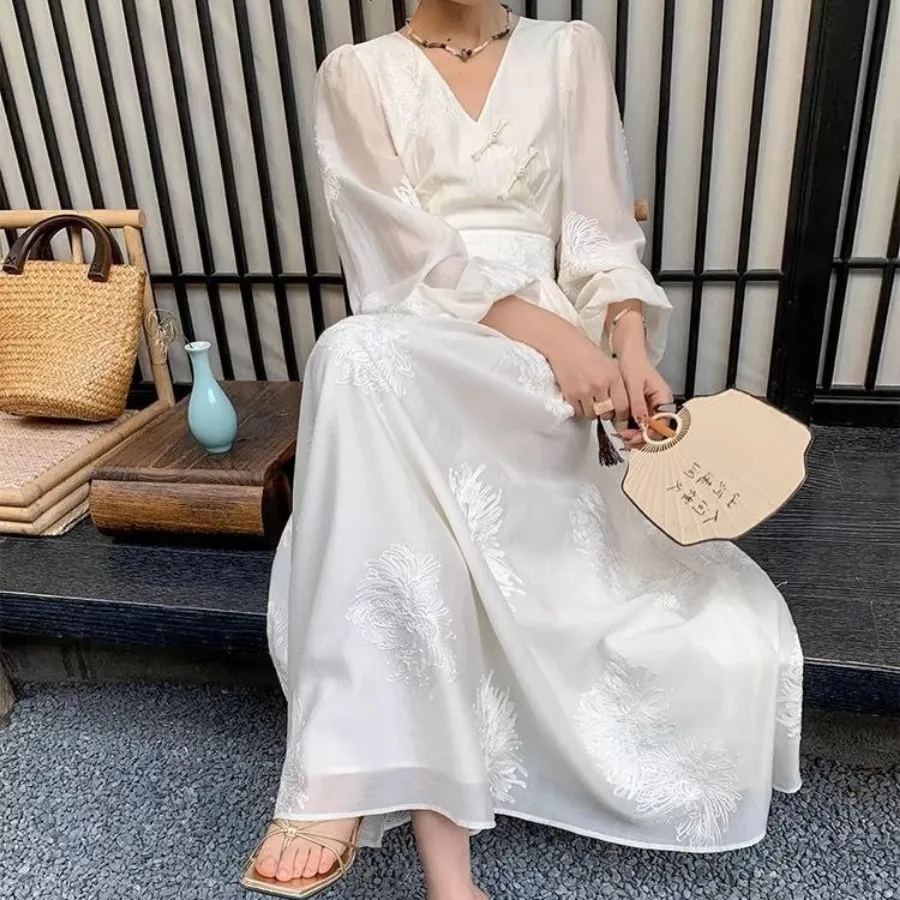 پیراهن جنس حریرسوزندوزی