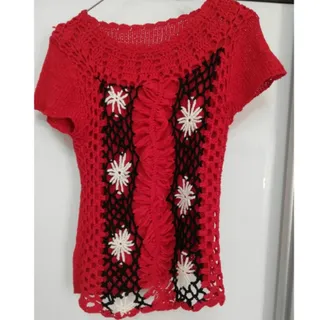 بلوز قلاب بافی ،بافت