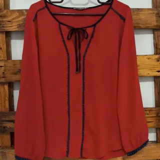 شومیز قرمز یلدایی وارداتی