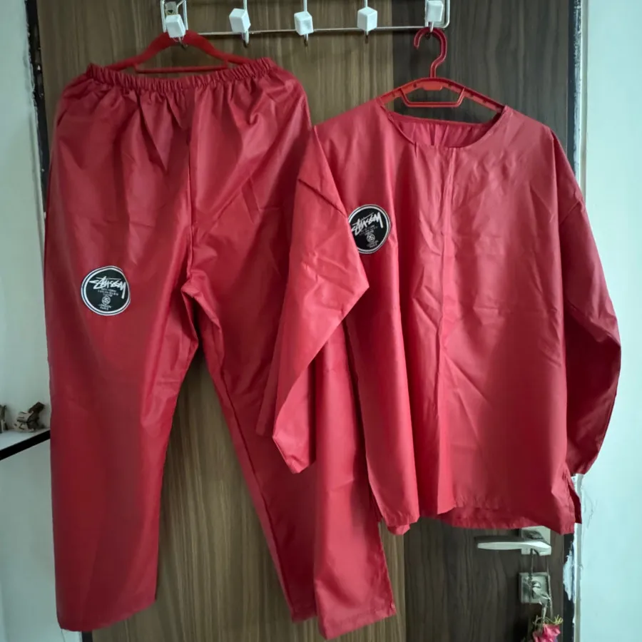 ست بارانی ضد اب قرمز