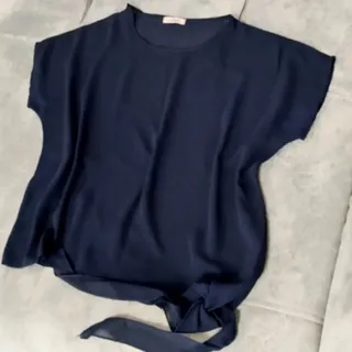 بلوز حریر سرمه ای