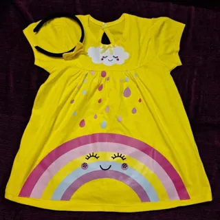 لباس تونیک زرد رنگین کمان