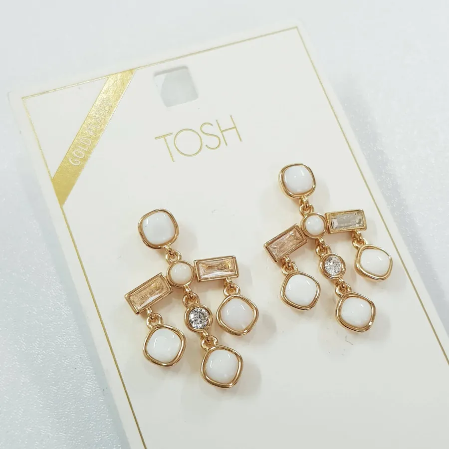 گوشواره سنگ صدف برند tosh