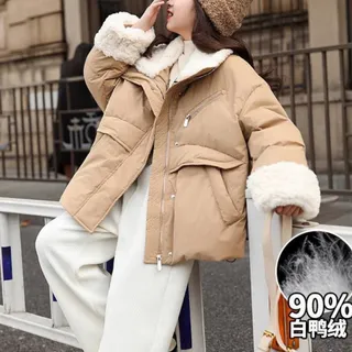 کاپشن پفکی یقه خز گرم