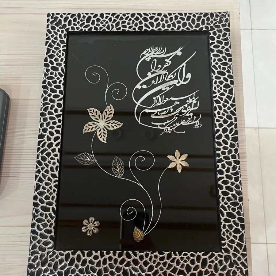 تابلو گل نقره