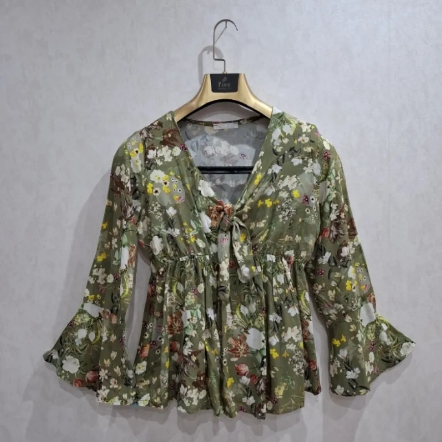 شومیز سبز مجلسی خارجی