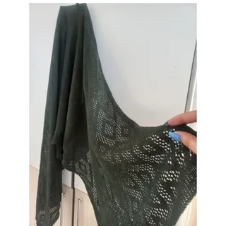 شال بافت پاییزه سبز