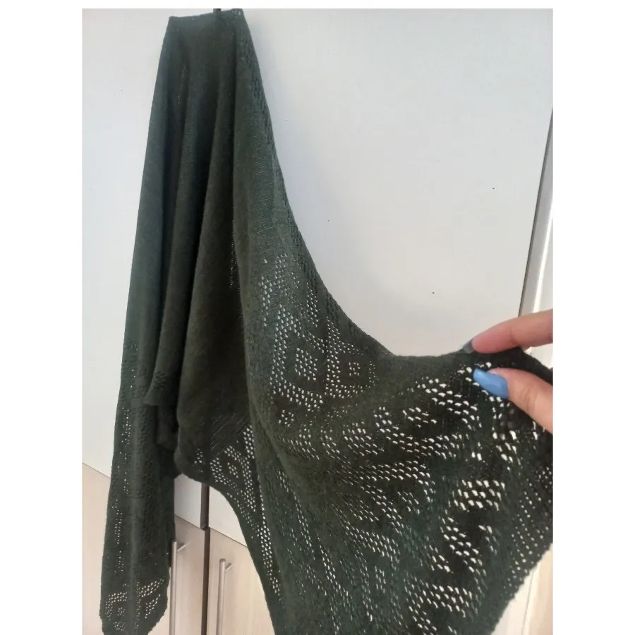 شال بافت پاییزه سبز