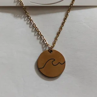 گردنبند موج استیل کپی طلا