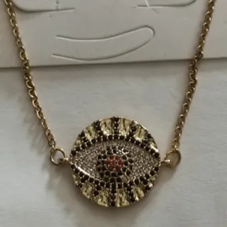 گردنبند چشم نطر پر نگین