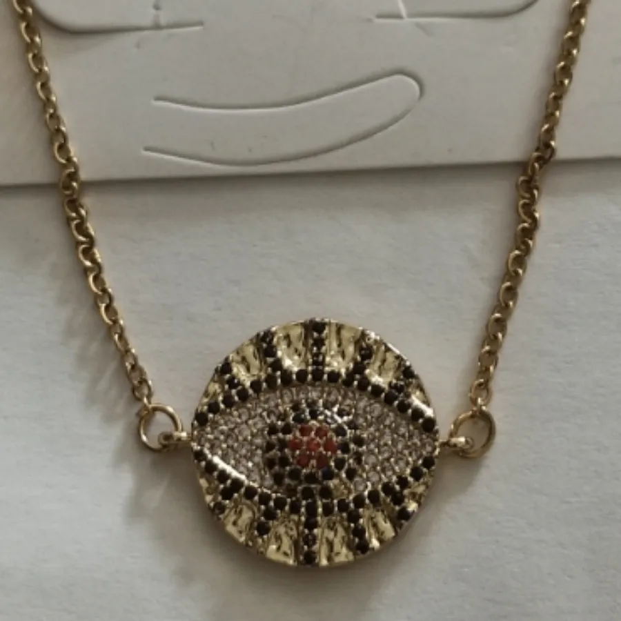 گردنبند چشم نطر پر نگین