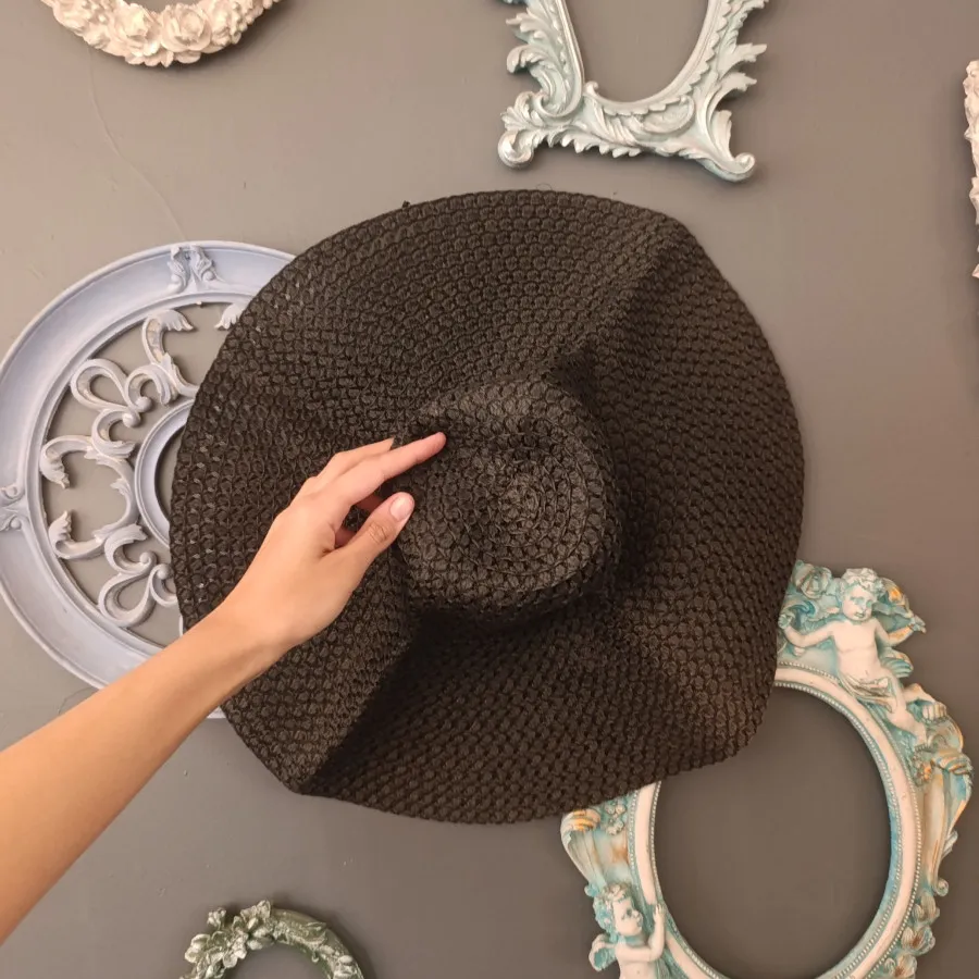 کلاه حصیری مشکی