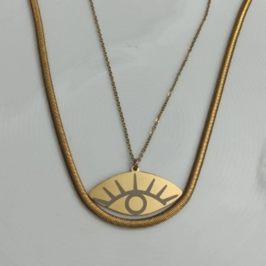 گردنبند دولاین ماری وچشم