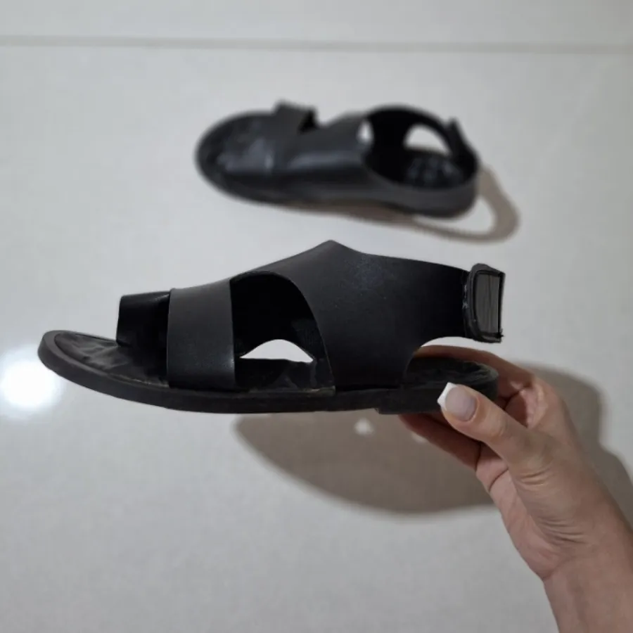 صندل مشکی تخت چرم مصنوعی