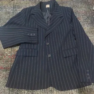 کت ترند راه راه سرمه ای