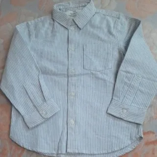 پیراهن لینن راه راه H&M