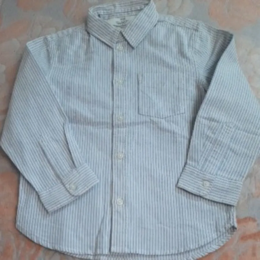 پیراهن لینن راه راه H&M