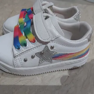 کفش سفید اسپرت دخترانه