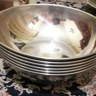 6 عدد کاسه استیل قدیمی