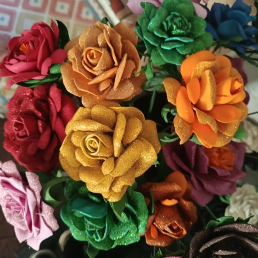 کاردستی گل بافوم