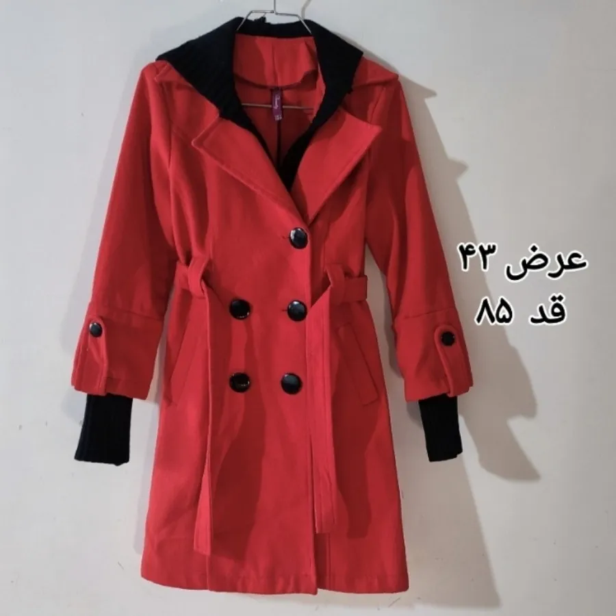 پالتو قرمز نارنجیمشکی
