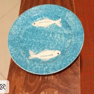 بشقاب هنری طرح ماهی