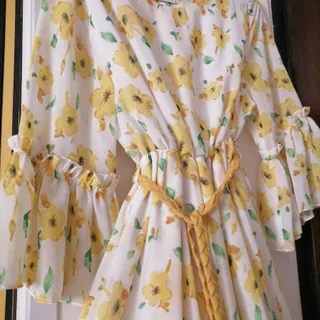 پیراهن حریر آستردار،